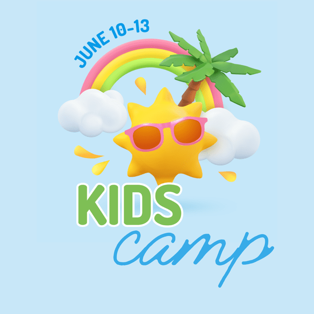 Colorful Cute Kids Summer Camp Instagram Post